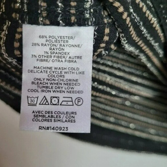 LOFT, New, Black Sparkle Puff Sleeve Square Neck Stretch Knit Top Size Medium - Picture 10 of 12